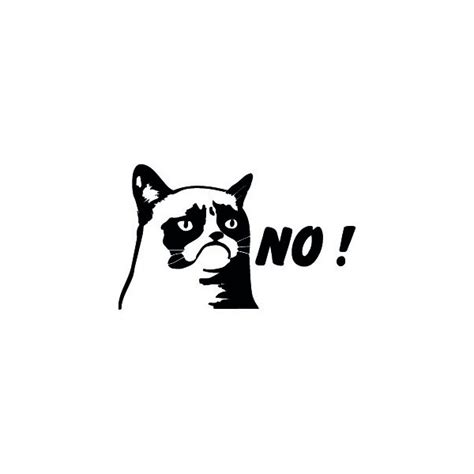 Passion Stickers Grumpy Cat No Funny Decals