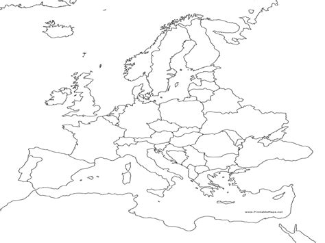 Blank Map Of Europe