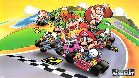 65 Snes Wallpapers On Wallpaperplay Super Mario Kart Mario Kart