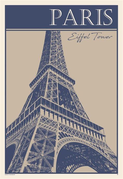 Paris Eiffel Tower Paris Poster Eiffel Tower Print Travel Etsy