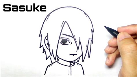 How To Draw Sasuke Uchiha Easy Boruto Youtube