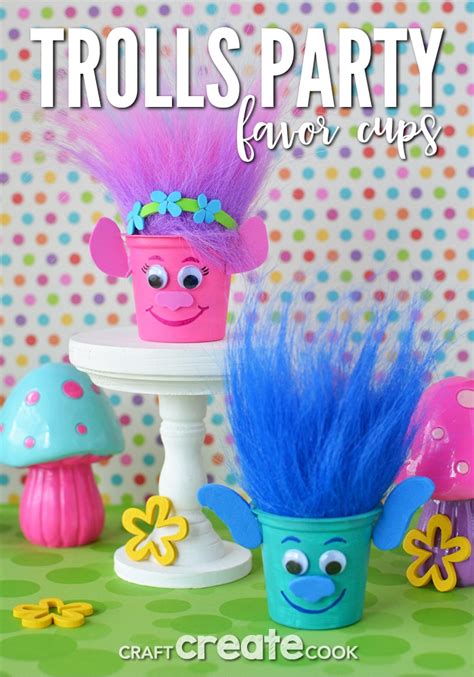 Easy To Make Trolls Party Crafts Craft Create Cook