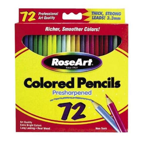 Rose Art Inudstries Inc Colored Pencils Presharpened 72bx Assorted Rai1065