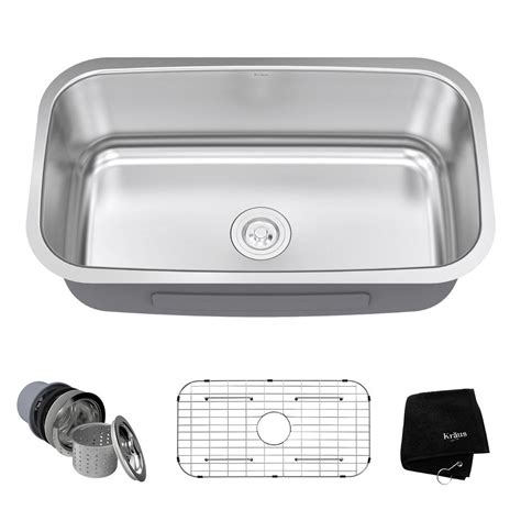 Limited time sale easy return. KRAUS Undermount Stainless Steel 32 in. Single Basin ...