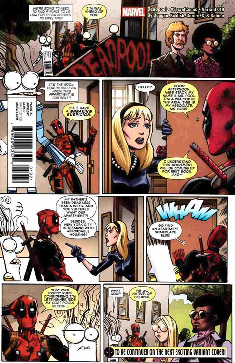 Deadpool 19 Koblish Secret Comic Variant Cover Marvel