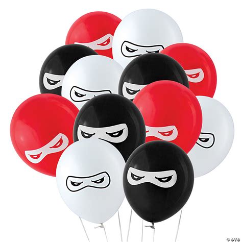 Ninja Warriors 11 Latex Balloons 24 Pc Oriental Trading