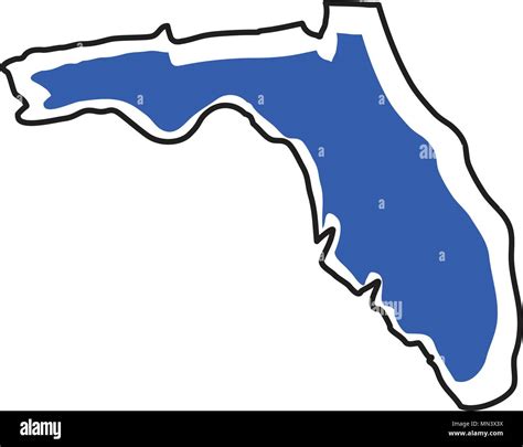Isolated Map Of The State Of Florida Stock Vector Image And Art Alamy