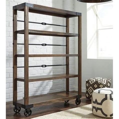 Industrial Bookcase Wheels Industrial Bookcases Bookcase Office Decor