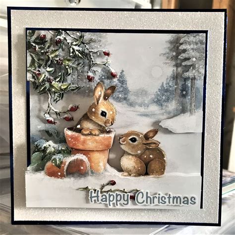 105 Craft Creations Decoupage 6x6 Christmas Card Christmas