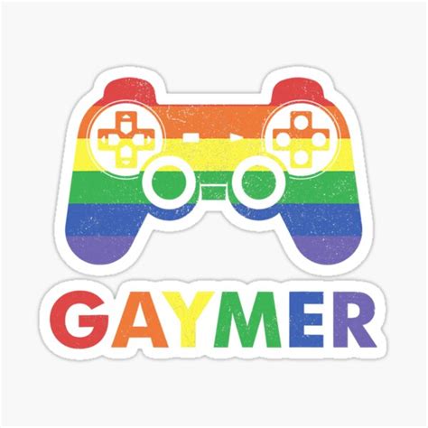 gaymer gay pride rainbow gamer gaming lgbtq sticker for sale by nikolasne redbubble