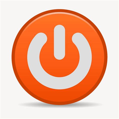 Orange Power Button Icon Clipart Free Psd Rawpixel