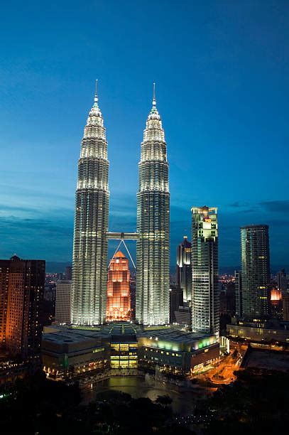 Petronas Towers Financial Building Kuala Lumpur Malaysia Stock Photos