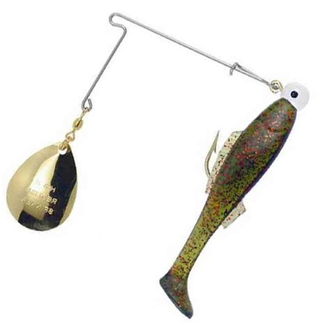 Handh Lure Co Cocahoe Minnow Jig Spinner Clearglitterblack Back 1