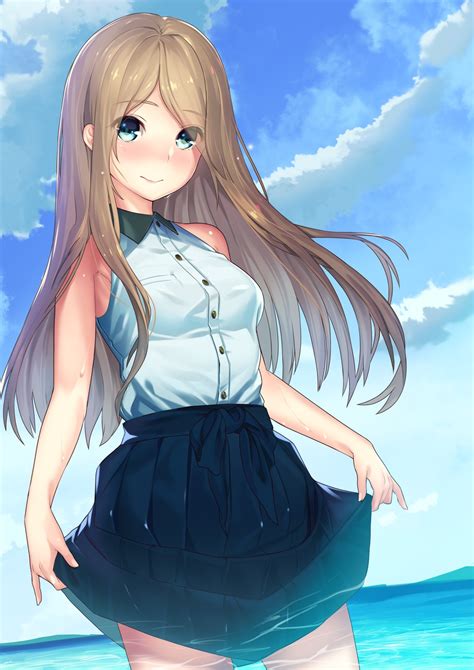 Fond d écran illustration cheveux longs Anime Filles anime yeux