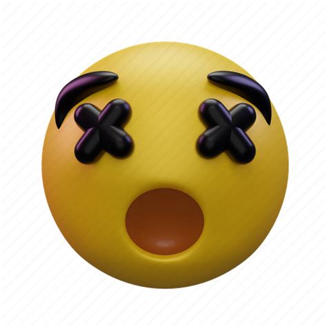 Face With Crossed Out Eyes Emoji 3d Illustration Download On