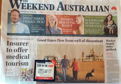 Front Page Cover Up On The Weekend Australian Australian Newsagency Blog