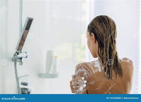 Woman Taking Bathroom In The Morning Stock Photo Image Of Drops Girl