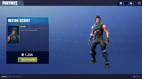 Recon Scout Rare Skin For Fortnite Battle Royale Daily Item Youtube