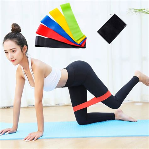 Yoga Resistance Bands Power Hips Loop Home Fitness Squats Workout Legs