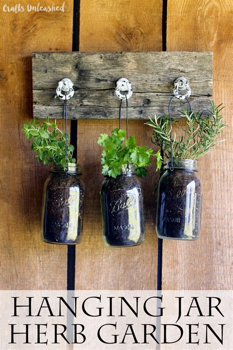 Diy Hanging Garden For Jarred Herbs Crafts Unleashed