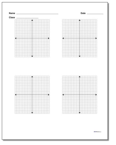 Blank Coordinate Plane Work Pages