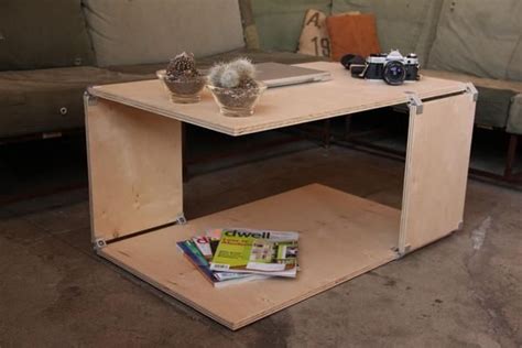 Diy Plywood Coffee Table With Ply90 Plywood Clip Bracket Plywood