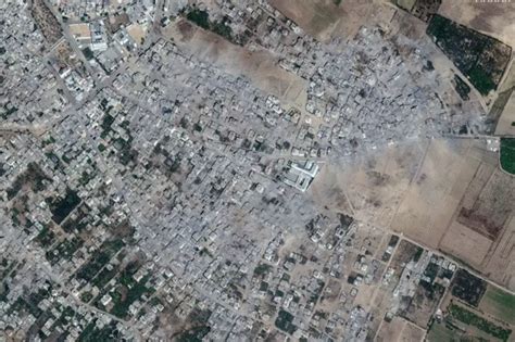 Antes e depois satélites mostram destruição por bombardeios em Gaza