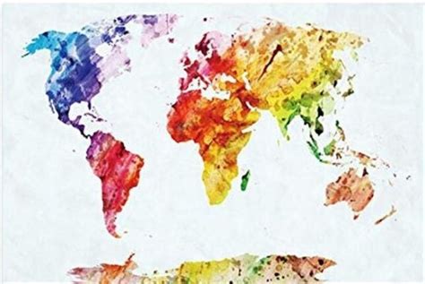 Colorful World Map Paint By Numbers Paintingbynumbers