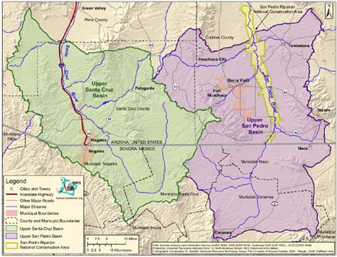 Enlarged Map Depicting The Arizona Sonora Transboundary Aquifers Taap