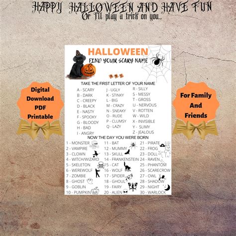Printable Halloween Party Games Halloween Party Game Etsy