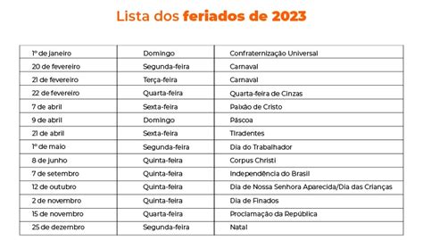 Portal Campo Belo Veja Os Principais Feriados De 2023