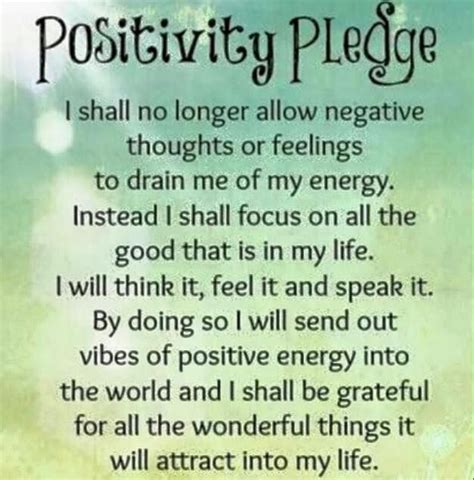 Positivity Pledge Positive Quotes Happy Happiness Positive