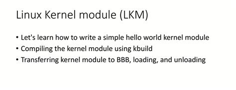 Linux Kernel Modules Introduction And Types