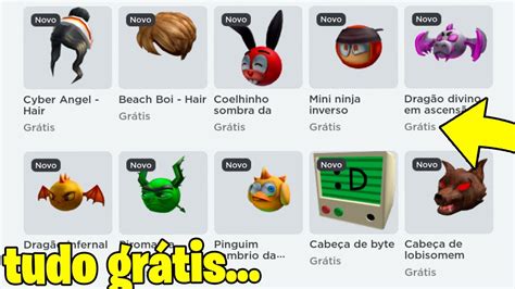 VÁrios Itens GrÁtis No Catalogo Do Roblox Youtube