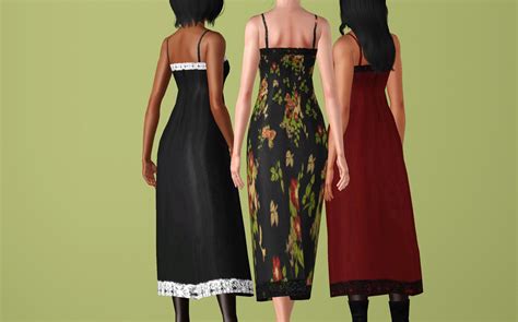 Mod The Sims Camisole Dresses With And Without Shirt