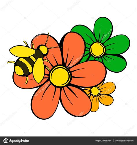 Icono De Flores Dibujos Animados Icono — Archivo Imágenes Vectoriales