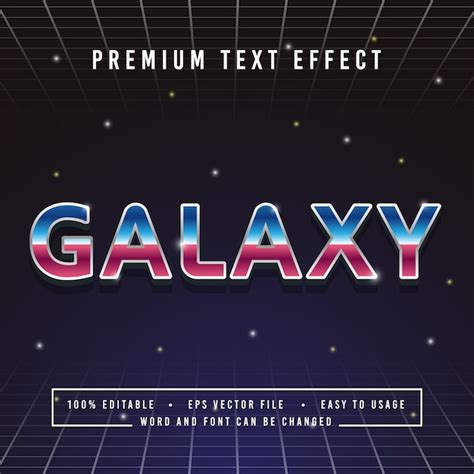 Premium Vector Decorative Galaxy Font