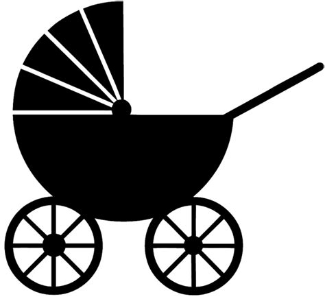 Beevault Decals Baby Carriage In Silhouette