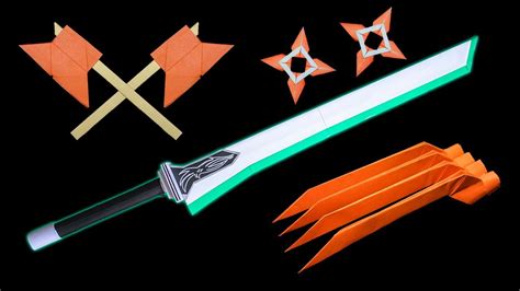 Easy Origami Ninja Sword Pin On Origami Paper Craft