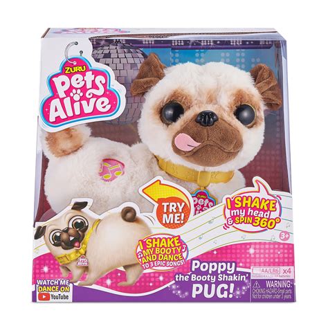 Buy Pets Alivepoppy The Booty Shakin Pug Interactive Dancing Plush