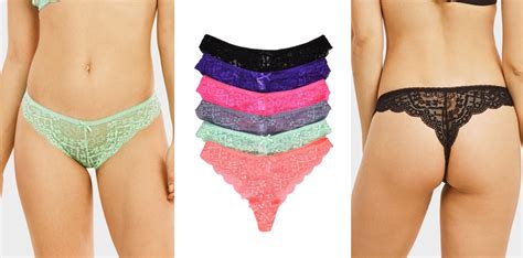 6 Pack Of Sexy Lace Low Rise Thong Panties Underwear Cheeky Back Ebay