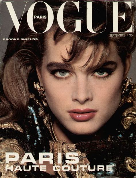 Brooke Shields By Patrick Demarchelier Vogue Paris September 1983