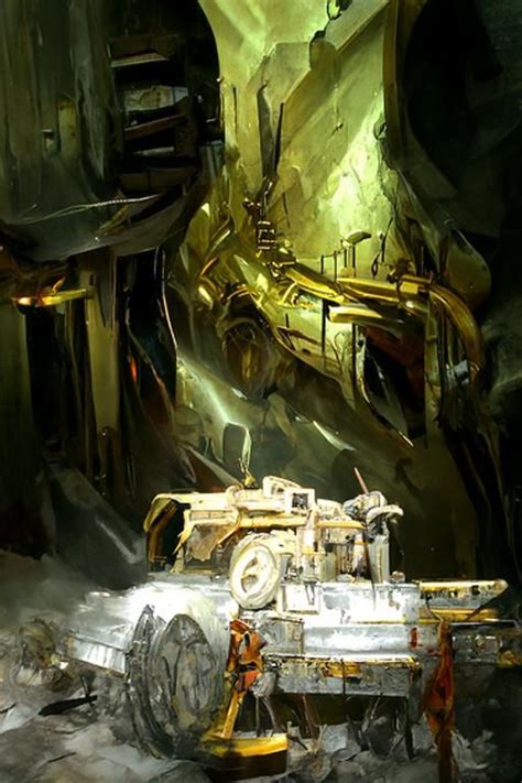 Sci Fi Alien Machines Mining For Gold By Alayna Danner Dang My Linh