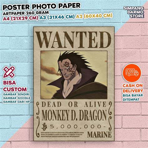 Poster Buronan One Piece Terbaru Poster Wanted Monkey D Luffy A One My XXX Hot Girl