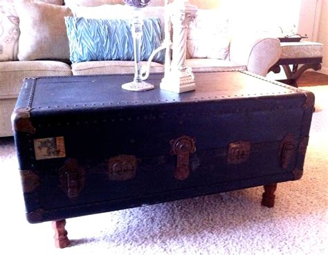 Use a steamer trunk as a bar. motifbrophy.wordpress.com trunk to table | Coffee table ...