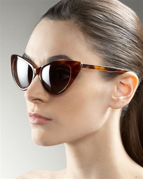 Lyst Tom Ford Nikita Cat Eye Sunglasses In Brown