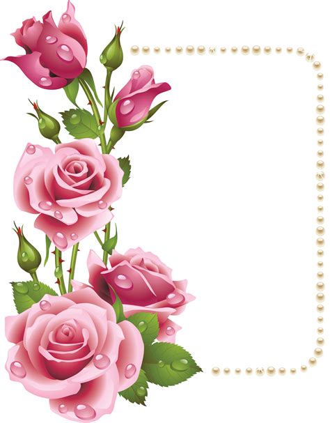 Clipart Frame Pink Rose Clipart Frame Pink Rose Transparent Free For