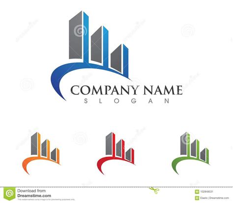 Property And Construction Logo Design For Business Corporate Sign Stock