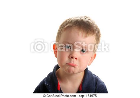 Cute Young Boy Pouting Cute Young Boy With Blond Hair And Green Eyes