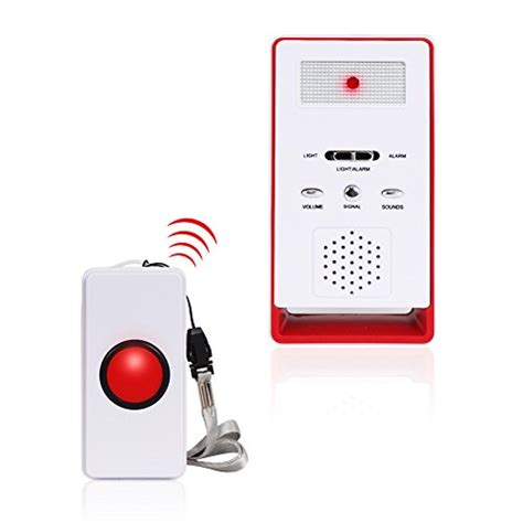 Innogear One Remote Call Button Wireless Caregiver Personal Pager Nurse Call Alert Red